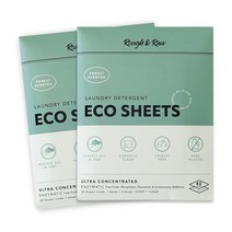러프앤로우 에코 세탁 시트 세제 20매입 2개 물에녹는 시트세제 세탁세제