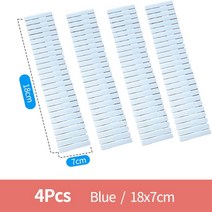2/4Pcs DIY 조절 스토리지 파티션 보드 플라스틱 서랍 분배기 무료 조합 공간 절약 부문 도구, 05 4pcs Blue 18x7cm
