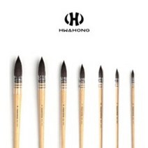 화홍 최고급 수채화붓 다람쥐털 500R 시리즈 낱자루판매, 1호