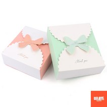 리본 선물상자 선물용박스 미니종이상자 마카롱케이스, 핑크, 기본