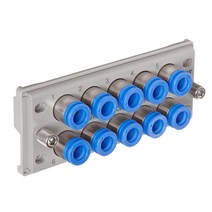 SMC KDM10P-08 PBT 푸시-투-커넥터 튜브 피팅 직사각형 멀티 커넥터