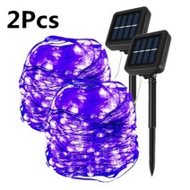 LED 태양광 조명 야외 스트링 화환 요정 조명 크리스마스 방수 거리 정원 램프 50 LED 100 200/300, 2pcs purple, 30M 300LED