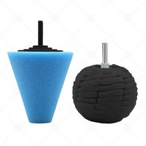 셀프 드릴 버핑 스폰지 패드 연마 콘 공 Burnishing 키트 자동차 바퀴 허브 케어 금속 플라스틱 유리, 07 7_01 Sponge
