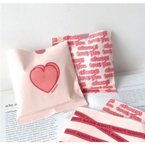 스콘포장 도너츠 쿠키 와플 빵 구디백 핑크 하트 포장지 양포지 종이 포장 봉투 3종, 핑크하트