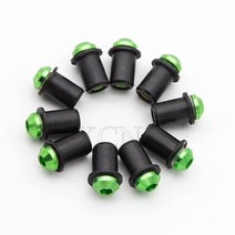10PCS 5mm 앞 유리 볼트 나사 혼다 CBR 125R 954 RR F4i, 05 green