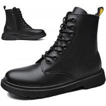 [Hanani]부츠 남성 측 지퍼 하이 커트 레이디스 경량 후저 부츠 레이스 업 부츠 워크 부츠 엔지니어 부츠