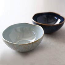 피어몰 이천도자기 돌비 원형 줄공기 대접 도자기 그릇 밥 식기 테이블웨어, 화이트