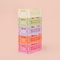 아이카사 S 키즈세트(5개세트)_러브 접이식 리빙박스 수납박스 수납바구니 수납함 정리함, 색상혼합, 1개