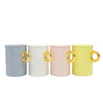 스칼렛 파스텔 골드링 핸들 머그(380ml), 옐로우