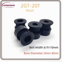 모터풀리 Xunmondan 2gt 타이밍 20 보어 33 174566 358mm 폭 6910mm 2gt 동기 벨트 백래시 20teeth, 4mm, 10mm