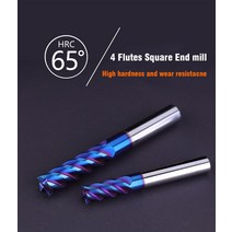 4 플루트 HRC65 HRC68 카바이드 엔드밀 합금 카바이드 밀링 텅스텐 스틸 밀링 커터 엔드밀 SUS 용 CNC 절삭, 1.1PCS - HRC65 - 1X4DX50L-4F
