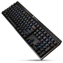 몬스타기어 데빌스킬 기계식 키보드 적축, 일반형, MK108RGB, 블랙