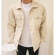 더유니크제이 남자 베이직 스탠다드 오버핏 트러커 자켓 6컬러