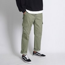 남자 테이퍼드핏 밴딩카고팬츠 일자 빅사이즈 면 스판 봄 가을