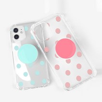 잇케이스 도트 그립톡 갤럭시진2 A202 투명 젤리 케이스