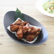 키친앤유 로제 타원 샐러드볼 노비아 도자기 그릇 파스타기 브런치 플레이트 카페, 1개, 블랙(대)