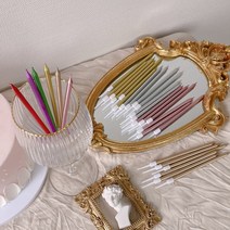 (6개세트) 메탈 빼빼로초 메탈초 글리터초 생일초 파티초 커플 기념일, 믹스