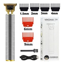 전기이발기 남성 전기 미용 이발기 2021 t9 hair trimer barber hair clipper 무선 헤어 커팅 머신 수염 트리머 면도기 electric razor, 상자