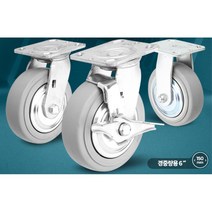 경중량용 6인치 회색 대차 카트 캐스터 철바퀴 수레 농업용운반차 밀차 건설현장용 핸드카 손구르마 CASTER, 고정, 1개