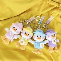 파스텔 유치원 큐트 덕 덕북 인형 키링 4colors, 4 퍼플