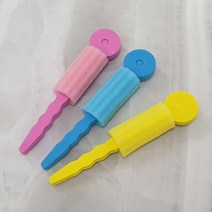ABM 스펀지 구르프 3입 (색상랜덤)구루프 롯드 구르프 헤어롤 미용집게, ABM(C) 스펀지 구르프 3P 색상랜덤