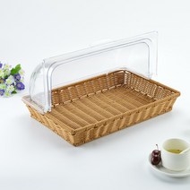 카페 디저트 스탠드 베이커리 진열장 케이크 쿠키 진열대, 라지 베이지 바스켓