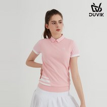 듀빅 여성 배색 라인포인트 니트 베스트 DC2WSW002CR