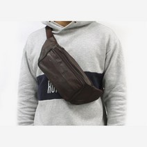 남자 데일리 가죽 힙색 웨이스트백 20대 코디 대학생 피크닉 오피스 스타일
