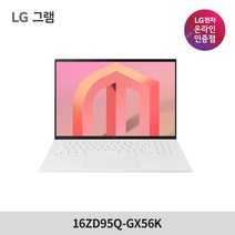 LG전자 그램 16ZD95Q-GX56K 40.6cm 대화면 초고해상도 노트북, Win11 Home FPP, 16GB, 256GB, 코어i5, 화이트