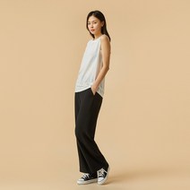 [JAJU/자주] 여 프렌치 리넨 민소매 티셔츠_화이트