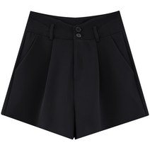 kirahosi 키라호시 높은 허리 반바지 봄 새로운 어 스타일 캐주얼 루즈 한 벌 넓은 바지 라인 패션 슬리밍 블랙 바지 여성을위한 DH0320