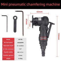 HIFESON Air Chamfering Tool Chamfer Machine Pneumatic Metal Deburring Polishing for Trimming and, 01 Black set