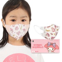 케이제이 마이멜로디 3D입체형 베이비용 어린이용 마스크 초소형 소형 100매입