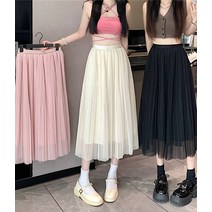몰프 플리츠 롱 주름 밴딩 스커트 3color 23022307