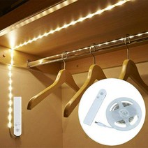 침대조명 간접등 LED센서등 스트립 1m/2m/3m 무선 라인조명 무드등, 웜화이트2m