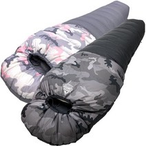 어반캠퍼 카모플라쥬 덕다운 침낭 1400g, 침낭선택:카모플라쥬1400 블랙