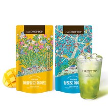 카페드롭탑 파우치에이드 애플망고230mlx10팩+청포도230mlx10팩, 단품