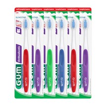 GUM 검 교정칫솔 V-커팅 #124RD (보통모), 6개