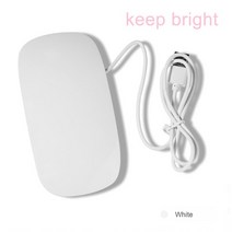 휴대용 미니 네일 드라이어 6W 6 LED UV 매니큐어 램프 가정용 손톱 건조 광택 USB 케이블, CHINA_plus size White