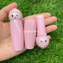 화장품 케이스 핑크 컬러 귀여운 립스틱 케이트 만화 빈 립밤 수제, 2.30PCS - pink - 플라스틱