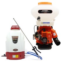 EX파워 EDS-420+RVN-2020 리벤토 충전식 분무기 비료살포기 엔진 배부식 농약 분제 입제 분사기 방역 소독