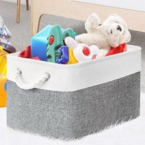 사각 패브릭 소품 바구니 장난감 정리함 기저귀 수납함 3가지 사이즈 바스켓 옷보관함, M