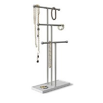 움브라 Umbra Trigem 교수형 목걸이 반지 걸이 홀더, White/Nickel