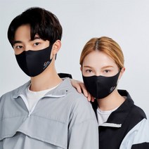브랜드없음 지오코 프리미엄 연예인 패션마스크 아이러브핑퐁 블랙, S