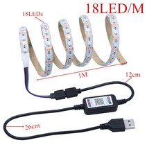 네온사인간판 붙이는 LED 라인 조명 94156 헤드 스마트 불꽃 놀이 스트립 라이트 키트음악 사운드 원격 제어 라마단 웨딩 파티 장식, 03 Bluetooth 18LEDs