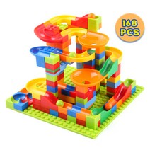 창의력 발달 구슬 굴리기 블럭 롤러코스트 완구 조립, E. 168 pcs