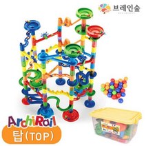 아키레일 톱 레인블럭 73개 칼라구슬 35개 3세이상 창의력 상상력 구슬 놀이, 상세페이지 참조