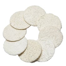 10pcs 페이셜 클렌징 수세미 스크럽 위스프 스폰지 각질 제거 천연 루파 패드 스킨 스크러버 필링 바디 스크럽 스킨 케어 샤워