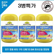 호주 명품 네이쳐스웨이 스마트 키즈 어린이 오메가 3 영양제 120 구미 3병특가, 3병, 120정