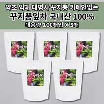꾸지뽕잎 추출물 구지뽕 꾸지뽕 뿌리 열매 잎 뽕잎 줄기 꾸지뽕잎차 약초 약재 암 나무 껍질 효능 국산 국내산 침출차 대용량 건강 좋은 카페인없는 차 티 티백 100개입, 5개